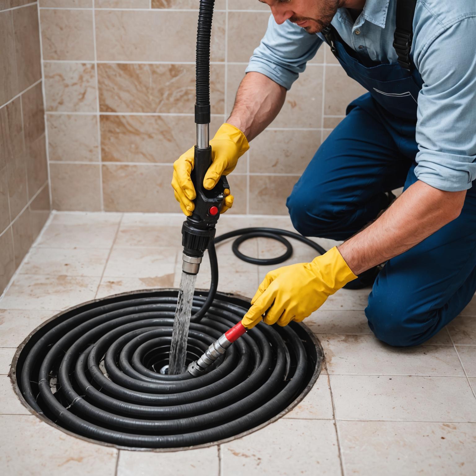 Professional drain cleaning equipment