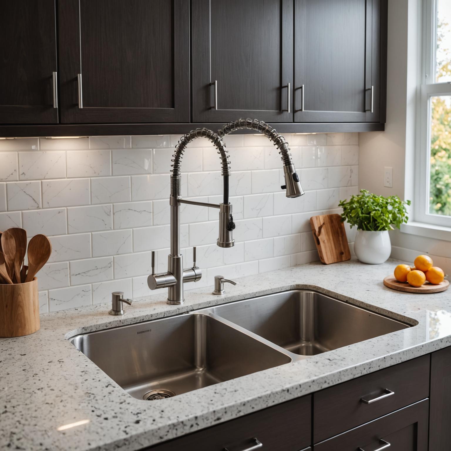 Kitchen sink and plumbing installation